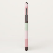 Coques Case-Mate iPhone Antler monogramme rose et Brown (Dos/Gauche)