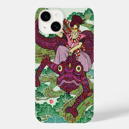 Coques Case-Mate iPhone Aokimono. Chameleon カ レ オ (Verso)