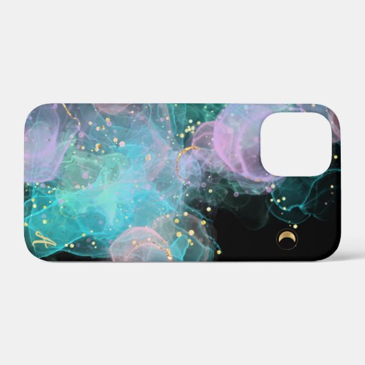 Coques Case-Mate iPhone *~* AP46 Parties scintillant d'encre Pastel Abstra (Verso (horizontal))