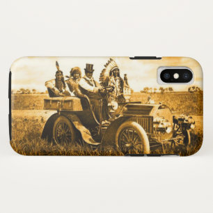 ETUI iPhone Case-Mate APACHES ET GERONIMO CONDUISANT UNE VOITURE À MOTEU