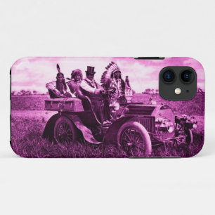 COQUES POUR iPhone APACHES ET GERONIMO CONDUISANT UNE VOITURE À MOTEU