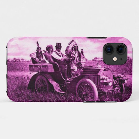 COQUES Case-Mate iPhone APACHES ET GERONIMO CONDUISANT UNE VOITURE À MOTEU (Dos (Horizontal))
