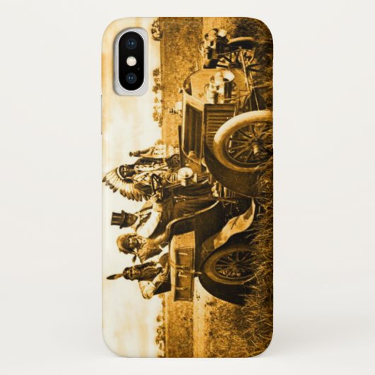 COQUES Case-Mate iPhone APACHES ET GERONIMO CONDUISANT UNE VOITURE À MOTEU (Dos)