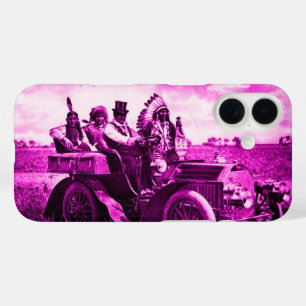 COQUES iPhone 16  APACHES, GERONIMO CONDUITE D'UNE VOITURE À MOTEUR 