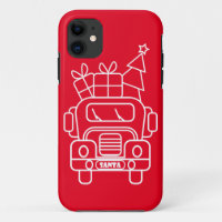 Aperçu camion de Noël Père Noël voiture vue avant