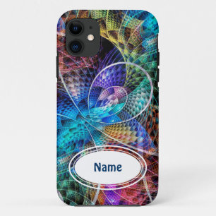 Coque Case-Mate Pour iPhone Apophyse Abstraite Fractale X + votre texte