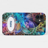 Coques Case-Mate iPhone Apophyse Abstraite Fractale X + votre texte (Dos (Horizontal))
