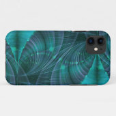 Coques Case-Mate iPhone Apophyse Fractal Art I - bleu (Dos (Horizontal))