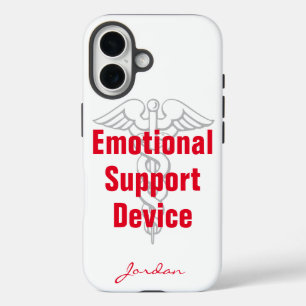 Coques iPhone 16 Appareil de support émotionnel amusant avec nom bl