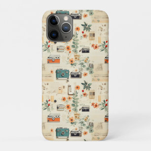 Case-Mate iPhone Case Appareil photo vintage Radio Floral Sarcelle Orang