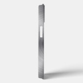 Coques Case-Mate iPhone Apparence métallique argentée cool (Verso / Droite)