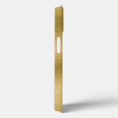 Coques Case-Mate iPhone Apparence or brossé Monogramme personnalisé (Verso / Droite)