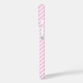 Coques Case-Mate iPhone Appelé coeurs et rayures d'éléphant rose mignon (Verso / Gauche)