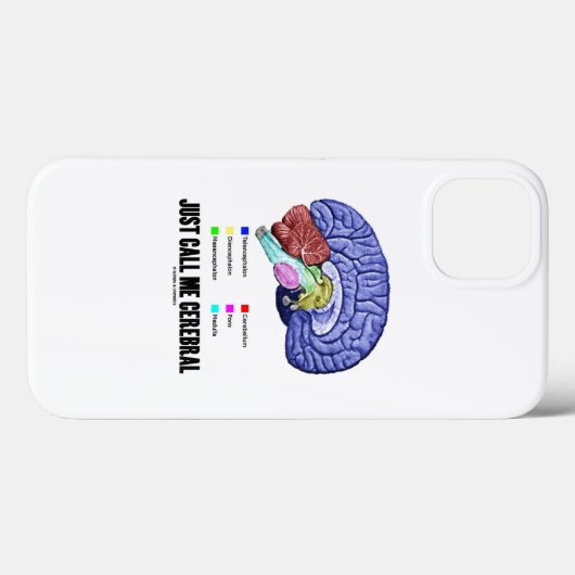 Coques Case-Mate iPhone Appelez-Moi Cérébral Cerveau Humour (Verso (horizontal))