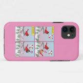 Coques Case-Mate iPhone Appels de accouplement d'oiseaux modernes comique (Dos (Horizontal))