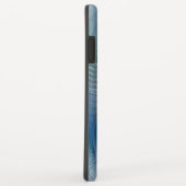 Coques Case-Mate iPhone Applaudissements debout, fractale abstraite bleu t (Dos/Droite)