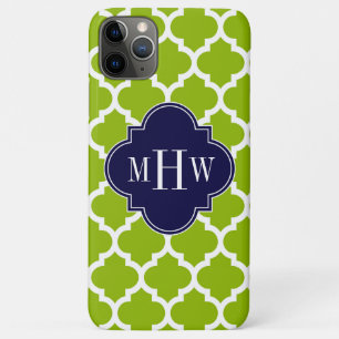 Case-Mate iPhone Case Apple Green Wt Moroccan #5 Navy 3 Monogram initial