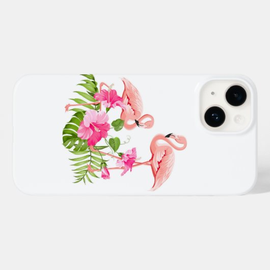 Coques Case-Mate iPhone Apple iPhone 14 Coque-Flamant rose (Verso (horizontal))