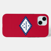 Coques Case-Mate iPhone Apple iPhone 15 Coque-Mate avec drapeau Arkansas (Verso (horizontal))