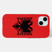 Coques Case-Mate iPhone Apple iPhone 15 Coque-Mate avec drapeau d'Albanie (Verso (horizontal))