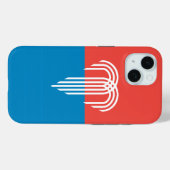 Coques Case-Mate iPhone Apple iPhone 15 Coque-Mate avec drapeau de Kansas (Verso (horizontal))
