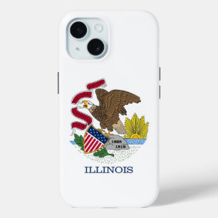 Coque Pour iPhone 15 Apple iPhone 15 Coque-Mate avec drapeau Illinois