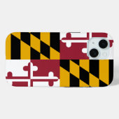 Coques Case-Mate iPhone Apple iPhone 15 Coque-Mate avec drapeau Maryland (Verso (horizontal))