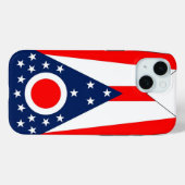 Coques Case-Mate iPhone Apple iPhone 15 Coque-Mate avec drapeau Ohio (Verso (horizontal))