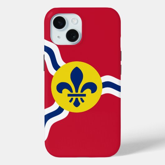 Coques Case-Mate iPhone Apple iPhone 15 Coque-Mate avec drapeau Saint-Loui (Verso)