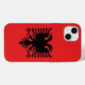 Coques Case-Mate iPhone Apple iPhone 15 Plus Coque-Mate, drapeau d'Albanie (Verso (horizontal))