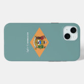 Coques Case-Mate iPhone Apple iPhone 15 Plus Coque-Mate, drapeau Delaware (Verso (horizontal))