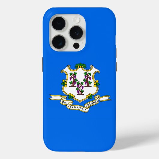 Coques Case-Mate iPhone Apple iPhone 15 Pro Coque-Mate, drapeau Connecticu (Verso)