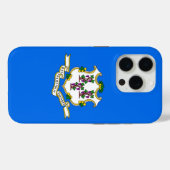 Coques Case-Mate iPhone Apple iPhone 15 Pro Coque-Mate, drapeau Connecticu (Verso (horizontal))