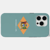 Coques Case-Mate iPhone Apple iPhone 15 Pro Max Coque, drapeau Delaware (Verso (horizontal))