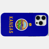 Coques Case-Mate iPhone Apple iPhone 15 Pro Max Coque, drapeau du Kansas (Verso (horizontal))