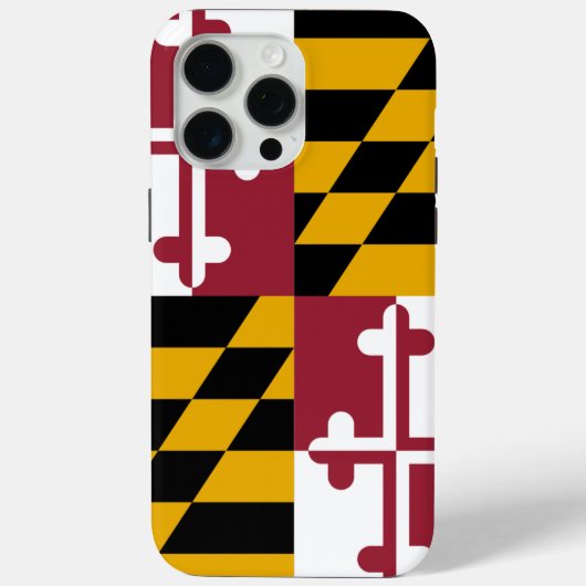 Coques Case-Mate iPhone Apple iPhone 15 Pro Max Coque, drapeau du Maryland (Verso)