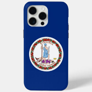 Coque iPhone 15 Pro Max Apple iPhone 15 Pro Max, drapeau de l'État de Virg