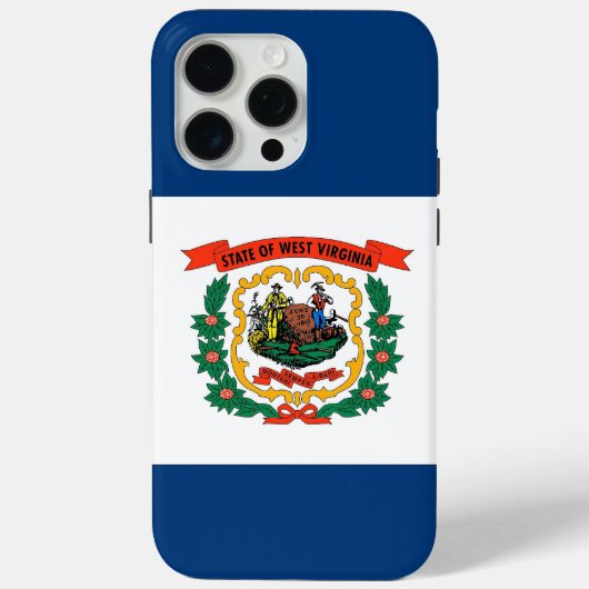 Coques Case-Mate iPhone Apple iPhone 15 Pro Max, drapeau de Virginie-Occid (Verso)