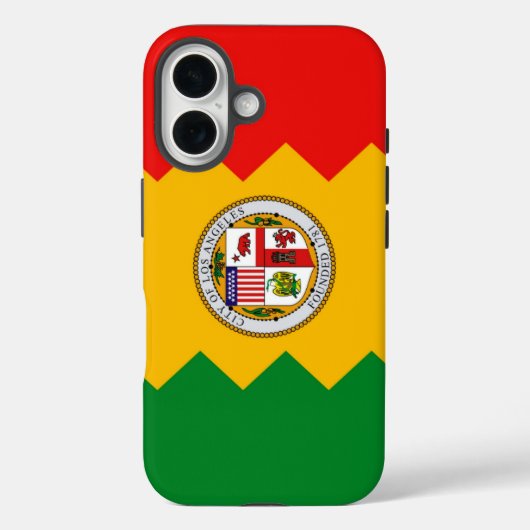 Coques Case-Mate iPhone Apple iPhone 16 Coque-Mate avec drapeau de Los Ang (Verso)