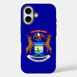 Coques iPhone 16 Apple iPhone 16 Coque-Mate avec drapeau du Michiga