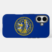 Coques Case-Mate iPhone Apple iPhone 16 Coque-Mate avec drapeau du Nebrask (Verso (horizontal))