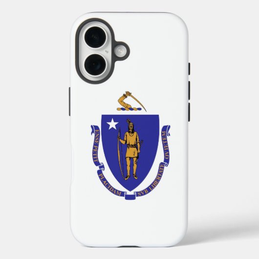Coques Case-Mate iPhone Apple iPhone 16 Coque-Mate avec drapeau Massachuse (Verso)