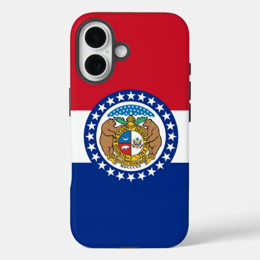 Coques Case-Mate iPhone Apple iPhone 16 Coque-Mate avec drapeau Missouri (Verso)