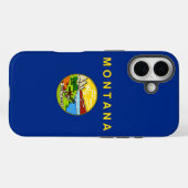 Coques Case-Mate iPhone Apple iPhone 16 Coque-Mate avec drapeau Montana (Verso (horizontal))