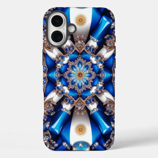 Coques Case-Mate iPhone Apple iPhone 16 Plus Mate, couleurs de l'Argentine (Verso)