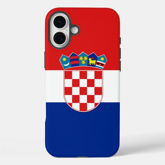 Coques Case-Mate iPhone Apple iPhone 16 Plus Mate, drapeau de la Croatie (Verso)