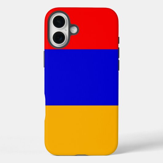 Coques Case-Mate iPhone Apple iPhone 16 Plus Mate, drapeau de l'Arménie (Verso)