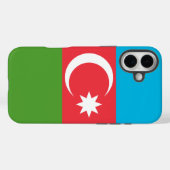 Coques Case-Mate iPhone Apple iPhone 16 Plus Mate, drapeau de l'Azerbaïdja (Verso (horizontal))