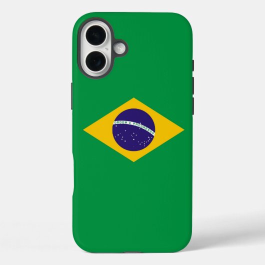 Coques Case-Mate iPhone Apple iPhone 16 Plus Mate, drapeau du Brésil (Verso)