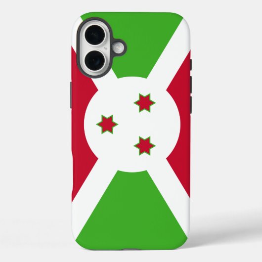 Coques Case-Mate iPhone Apple iPhone 16 Plus Mate, drapeau du Burundi (Verso)